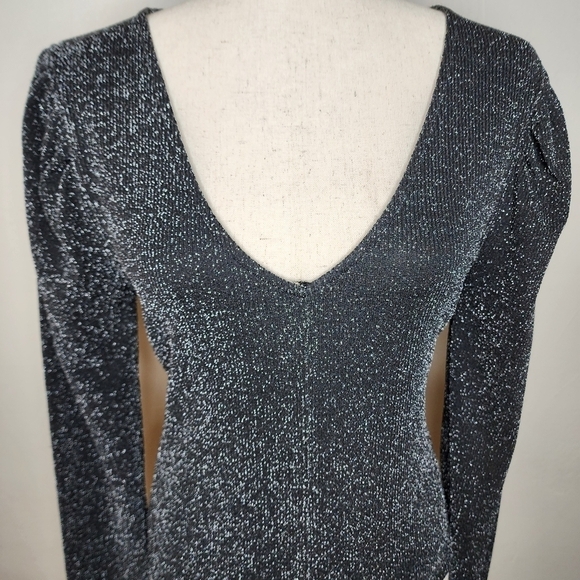 PAIGE Samina Black Metallic Bodysuit Size Medium - Picture 4 of 13